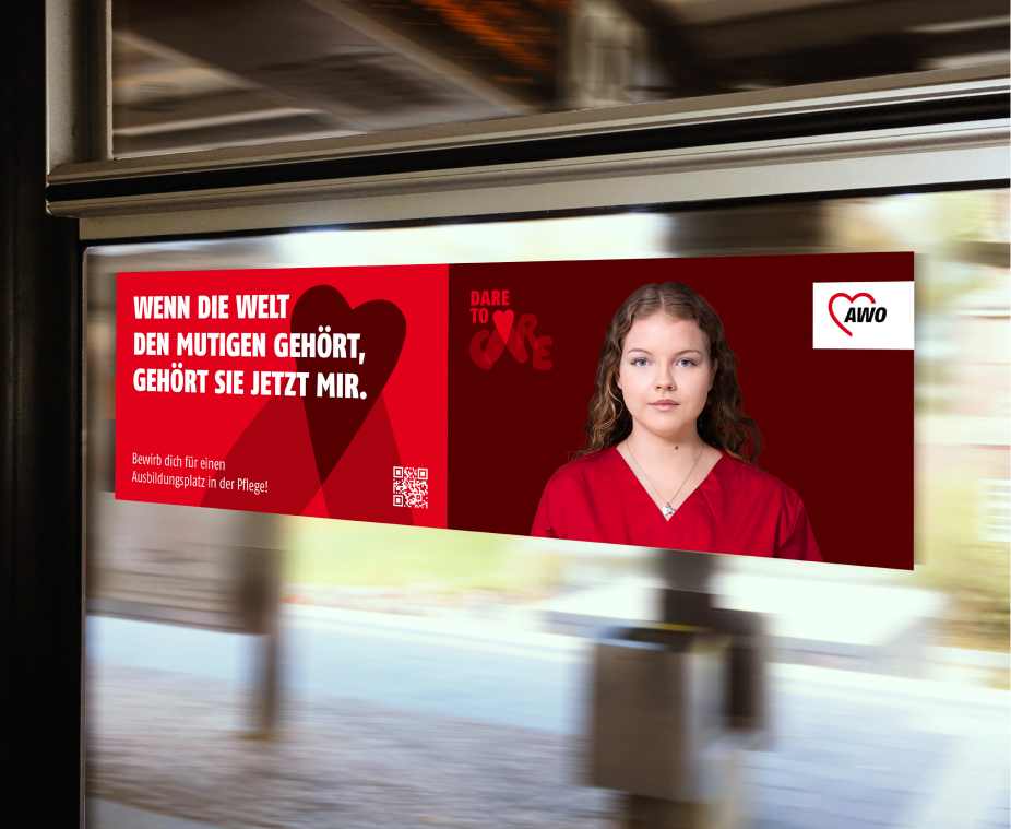 dare to care Werbemittel