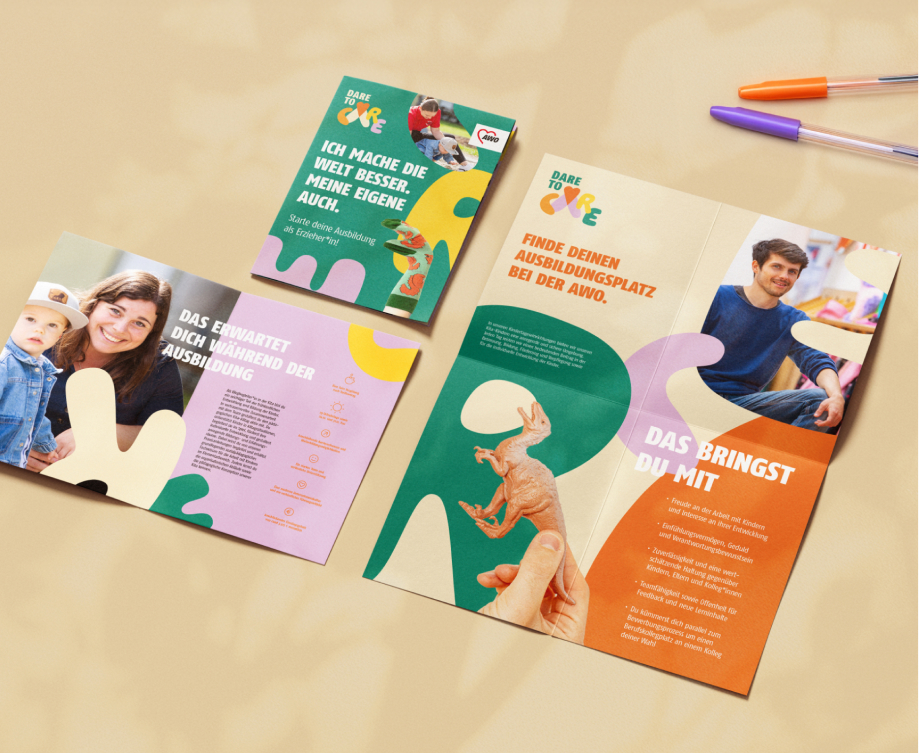 dare to care Werbemittel